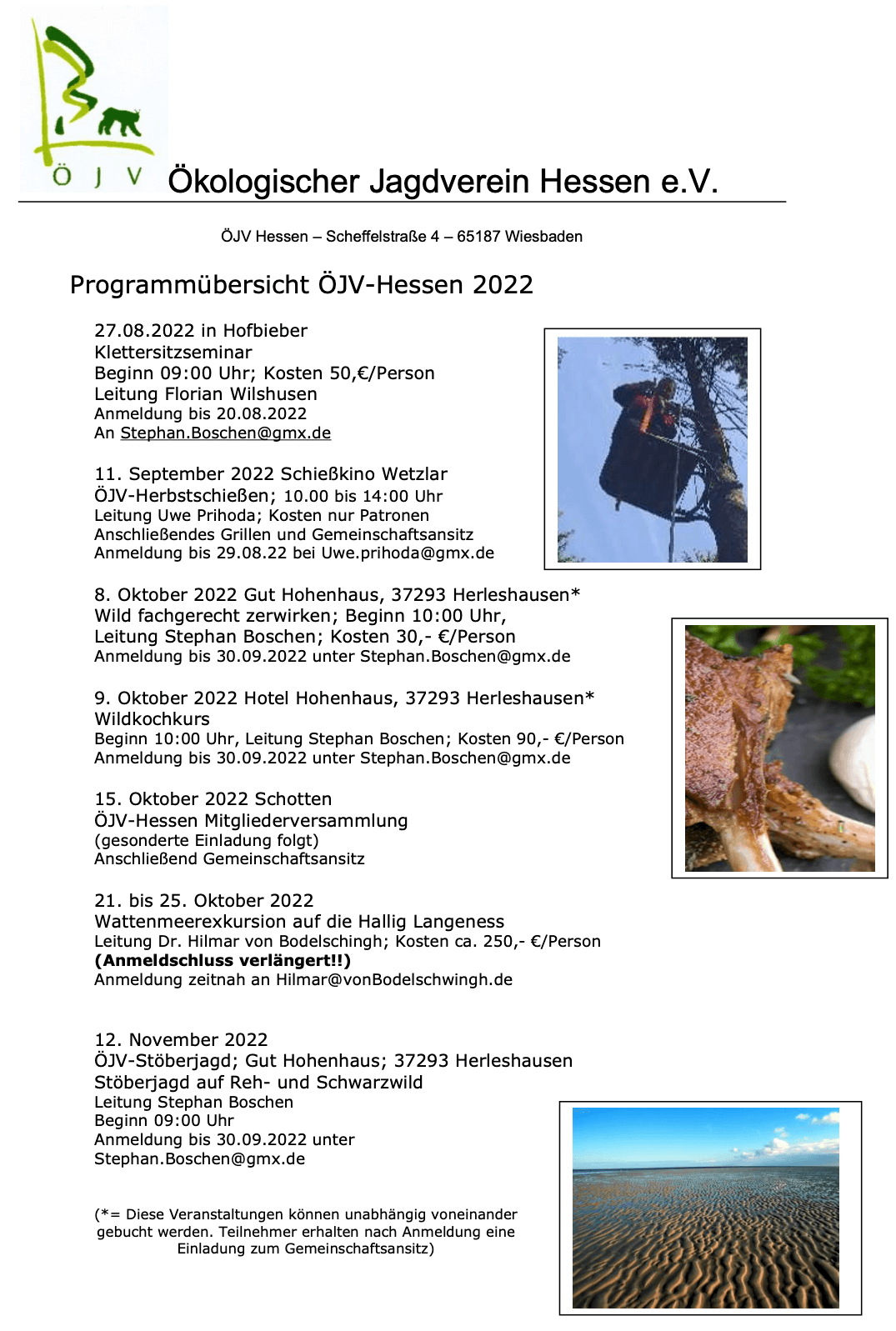 Programm ÖJV Hessen 2022
